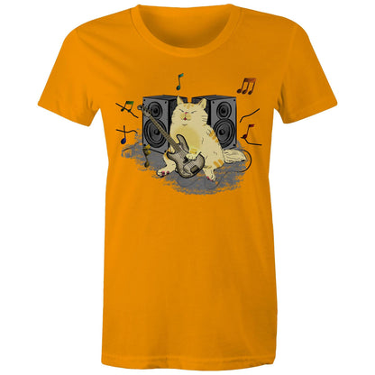 Cat Bass Player - Womens T-shirt