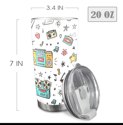 Musical Celebration - 20oz Travel Mug with Clear Lid