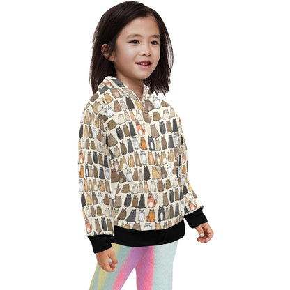 Lots Of Cats - Junior Girls Zip up Hoodie