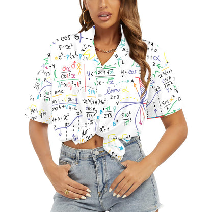 Colourful Maths Formulas White - Womens Hawaiian Shirt