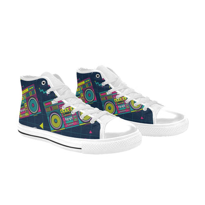 Boombox - Men's High Top Canvas Shoes