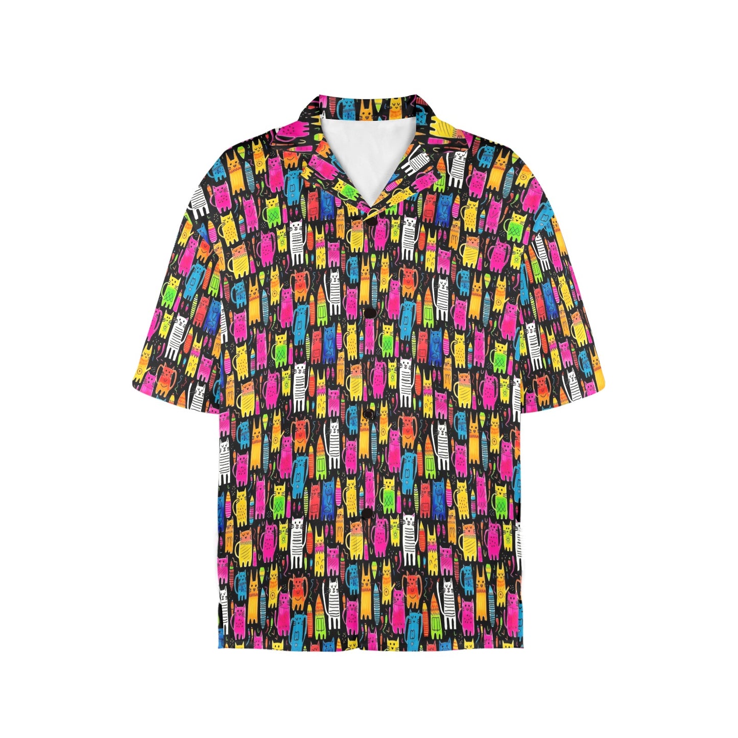 Colourful Cats - Womens Hawaiian Shirt