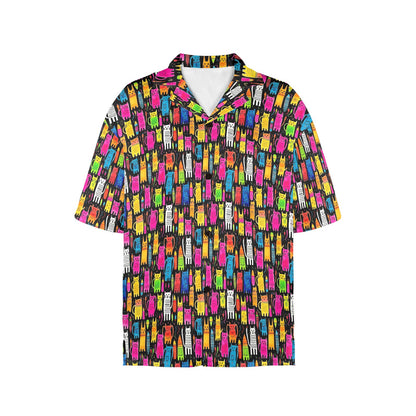 Colourful Cats - Womens Hawaiian Shirt