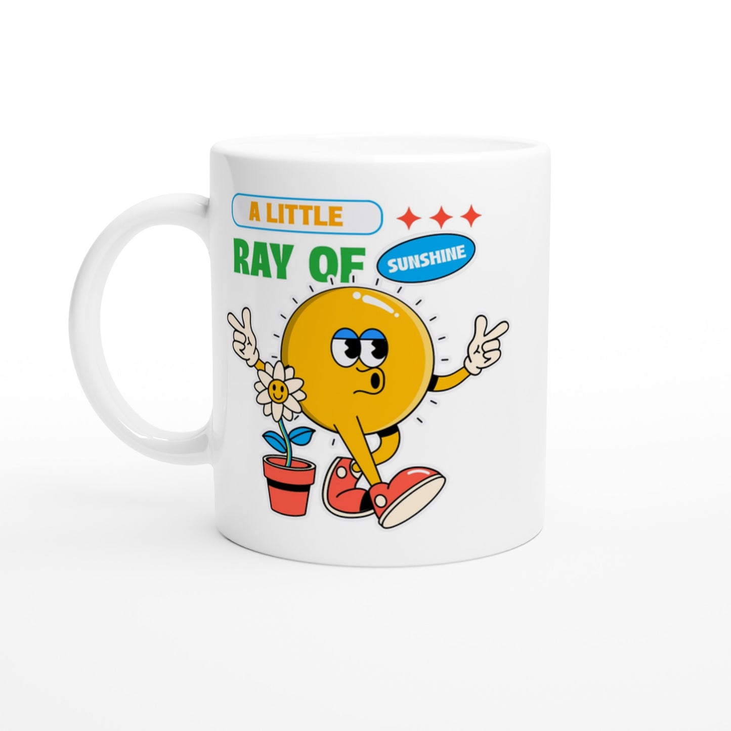 A Little Ray Of Sunshine - White 11oz Ceramic Mug Default Title White 11oz Mug Globally Fulfilled Positivity