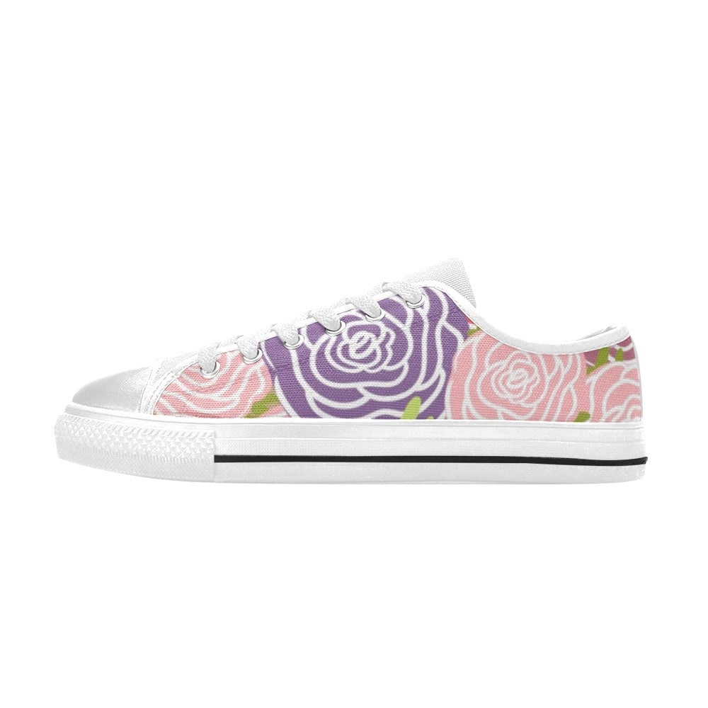 Abstract Roses - Women's Classic Canvas Shoes