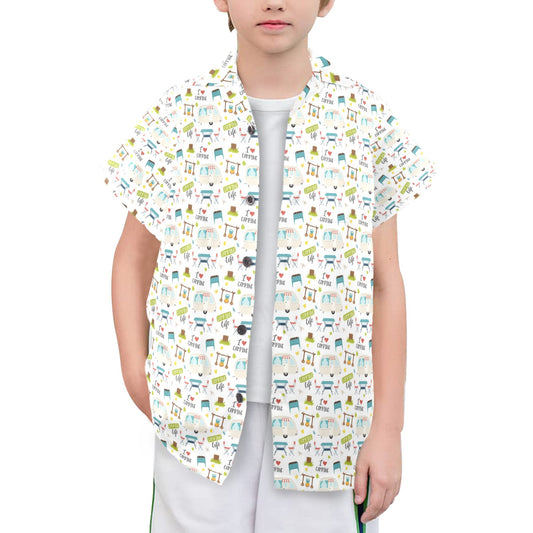 Camping Life - Senior Boys Hawaiian Shirt