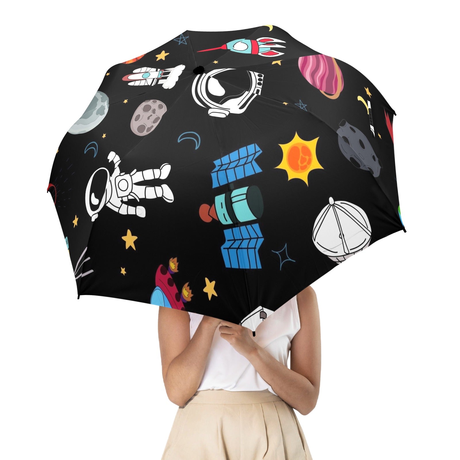 Kids Space - Semi-Automatic Foldable Umbrella Semi-Automatic Foldable Umbrella Printed Offshore