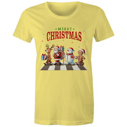 Fab Four, Merry Christmas - Womens T-shirt