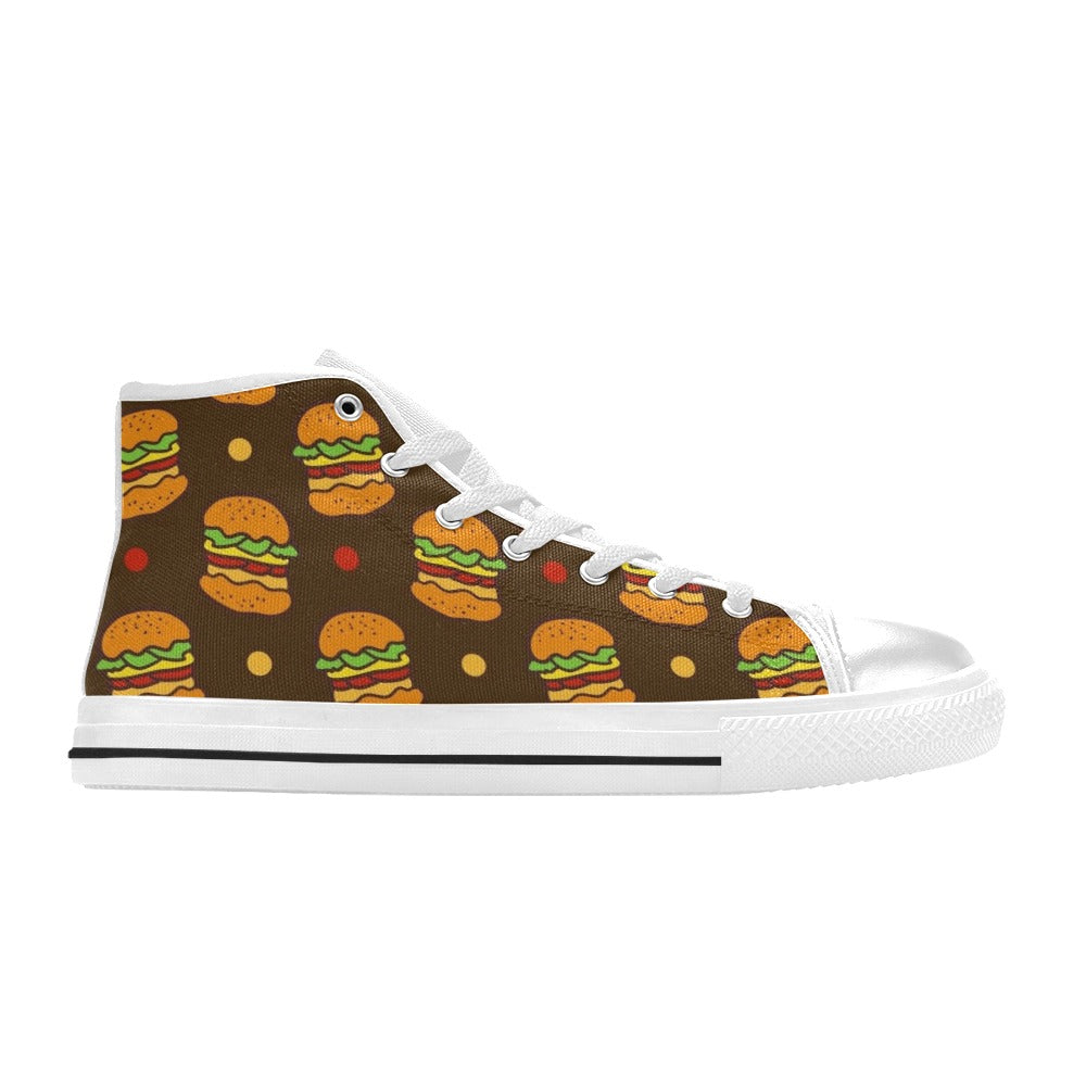 Burgers - Men's High Top Canvas Shoes