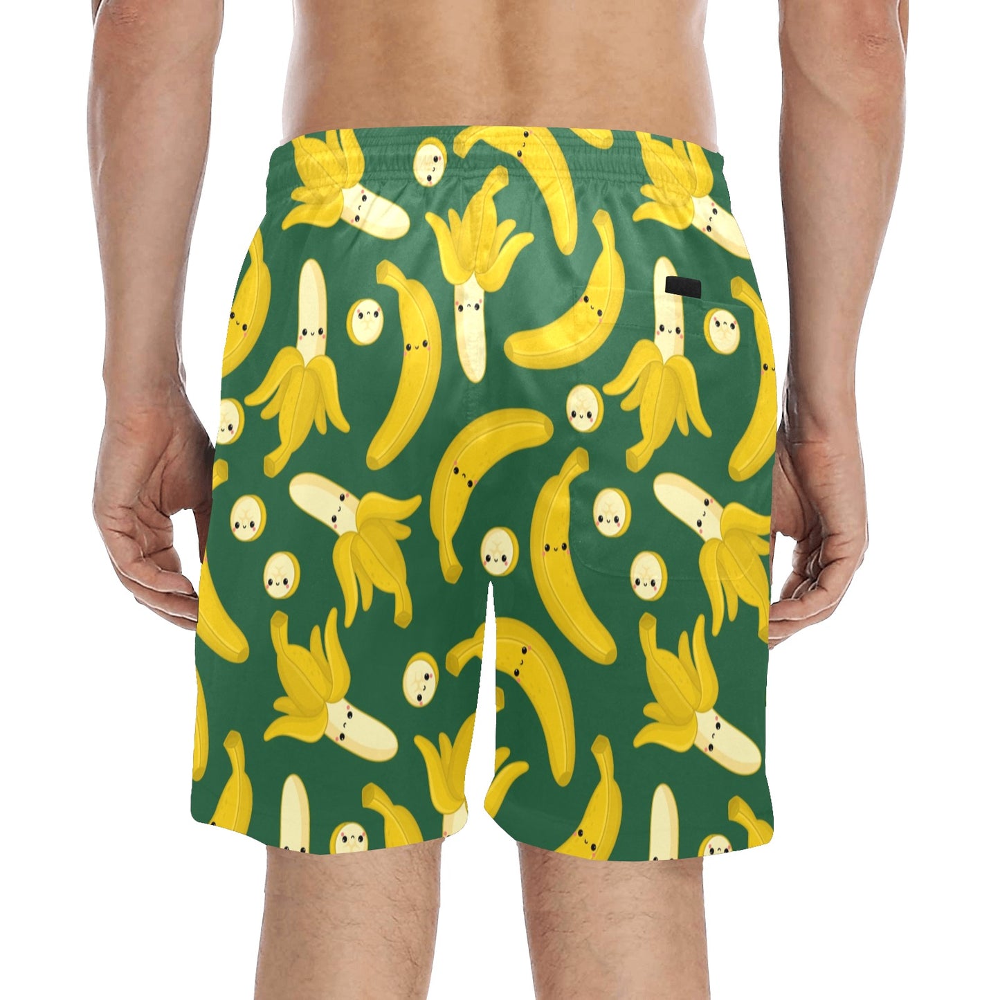 Happy Bananas - Men's Mid-Length Beach Shorts