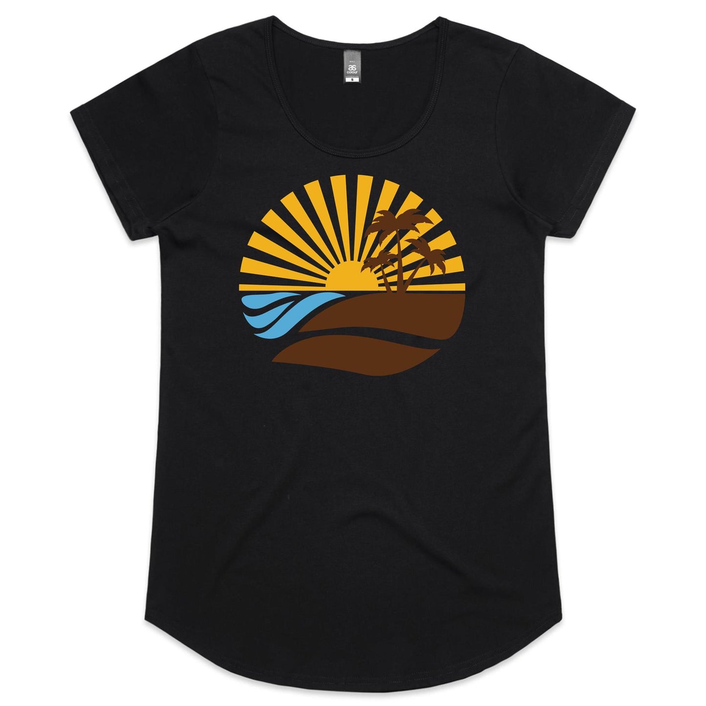 Retro Surf - Womens Scoop Neck T-Shirt