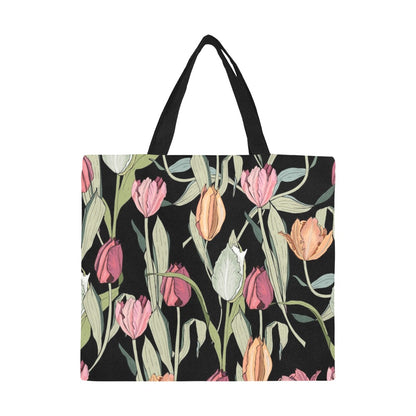 Tulips - Full Print Canvas Tote Bag Full Print Canvas Tote Bag