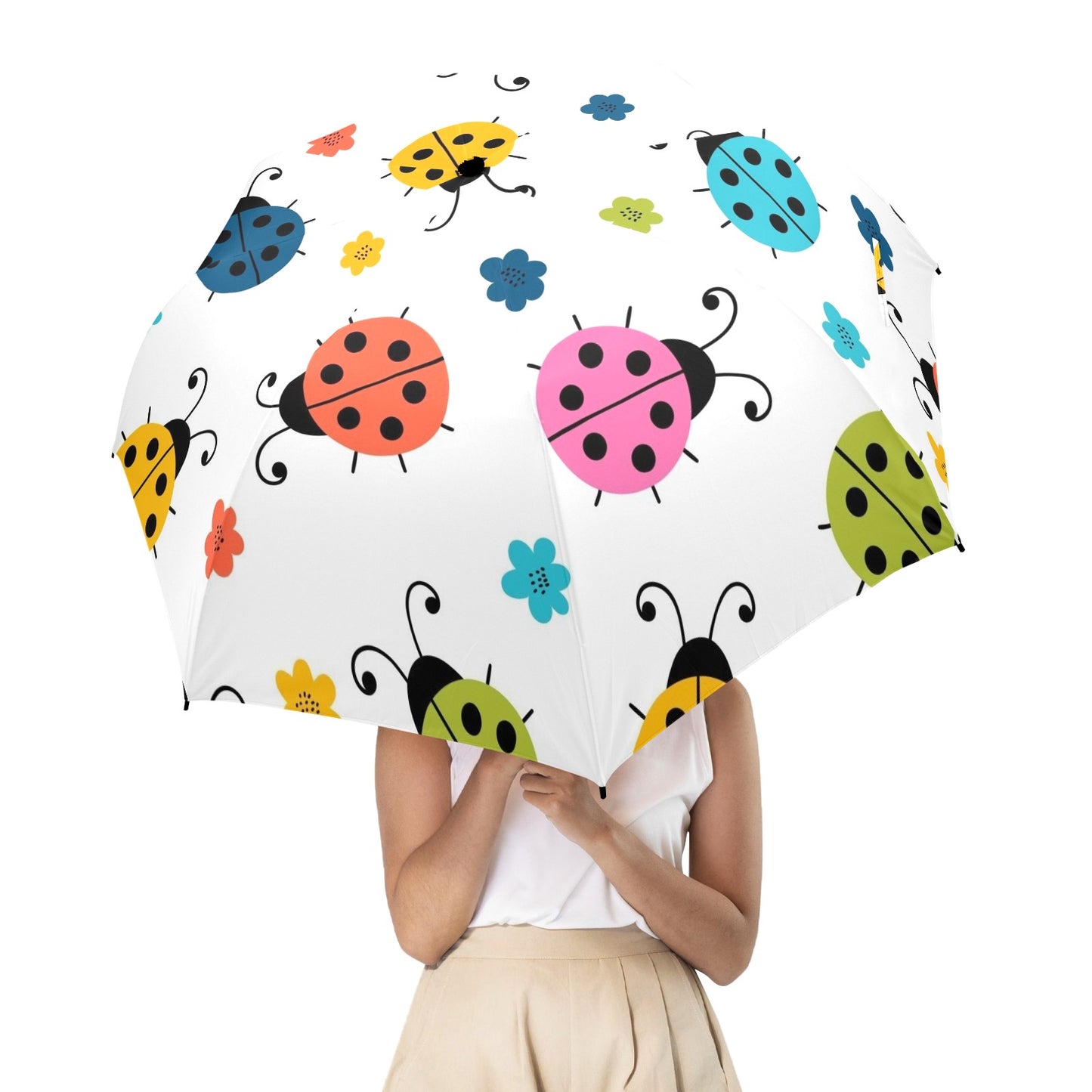 Ladybugs - Semi-Automatic Foldable Umbrella