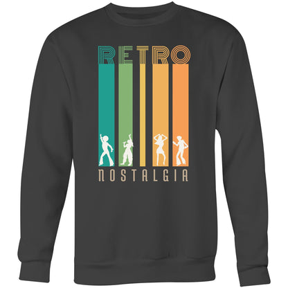 Retro Nostalgia - Crew Sweatshirt Coal Sweatshirt Retro
