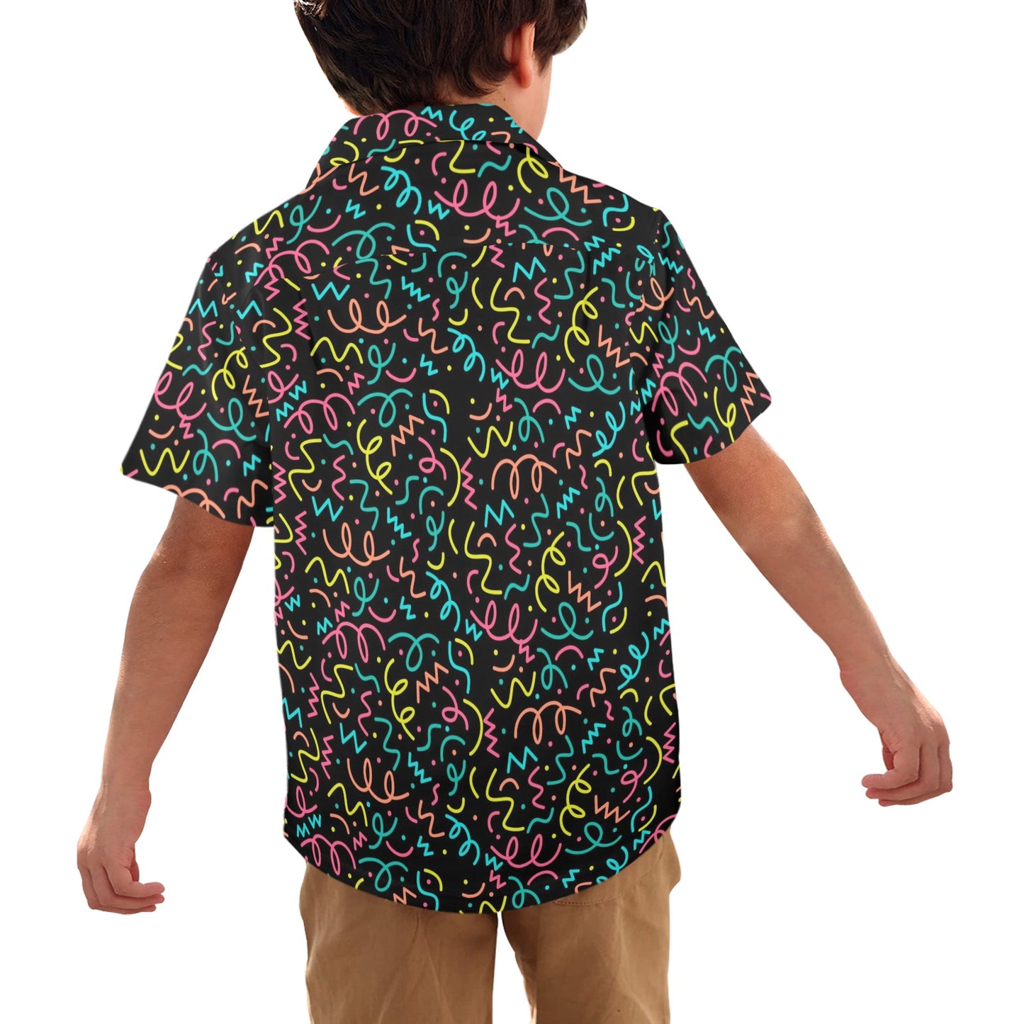 Squiggle Time - Junior Boys Hawaiian Shirt