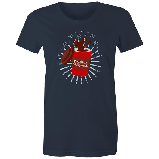 Christmas Coffee - Womens T-shirt