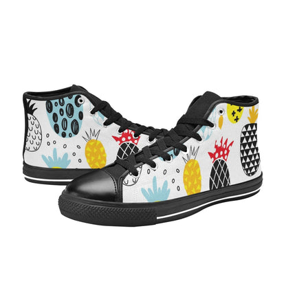 Crazy Pineapples - Men's High Top Canvas Shoes