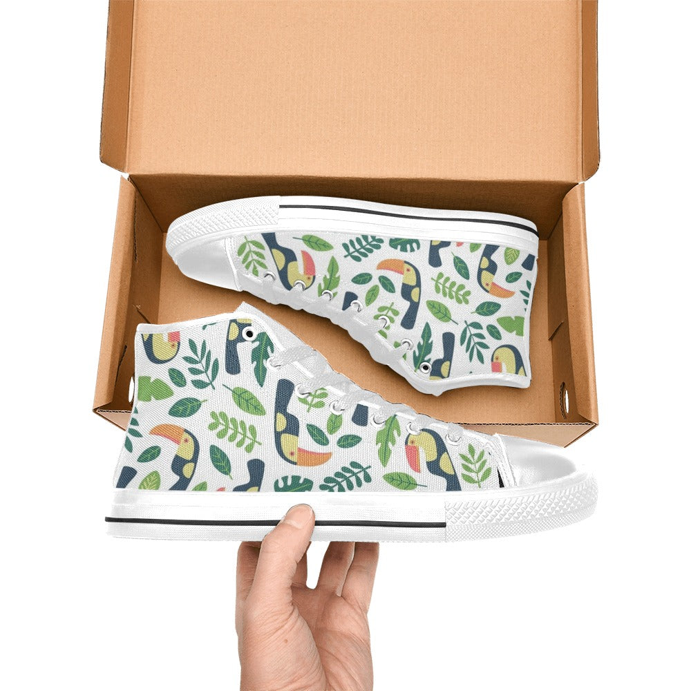 Toucans - Men's High Top Canvas Shoes