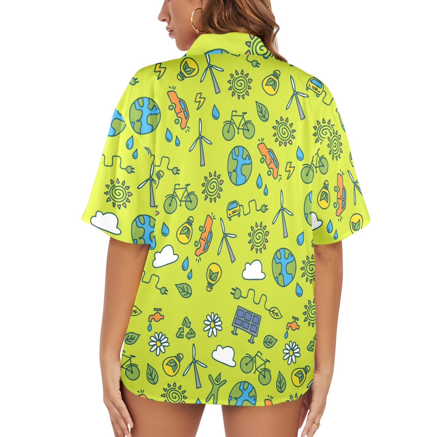 Go Green - Womens Hawaiian Shirt