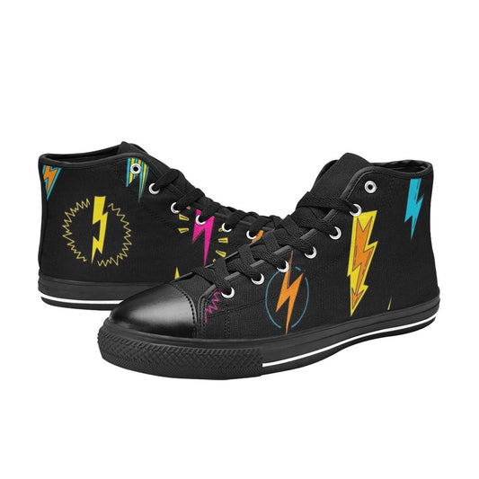 Fun Lightning - Kids High Top Canvas Shoes