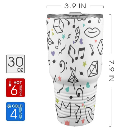 Music Time - 30oz Insulated Stainless Steel Mobile Tumbler