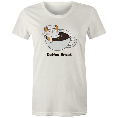 Cat Coffee Break - Womens T-shirt