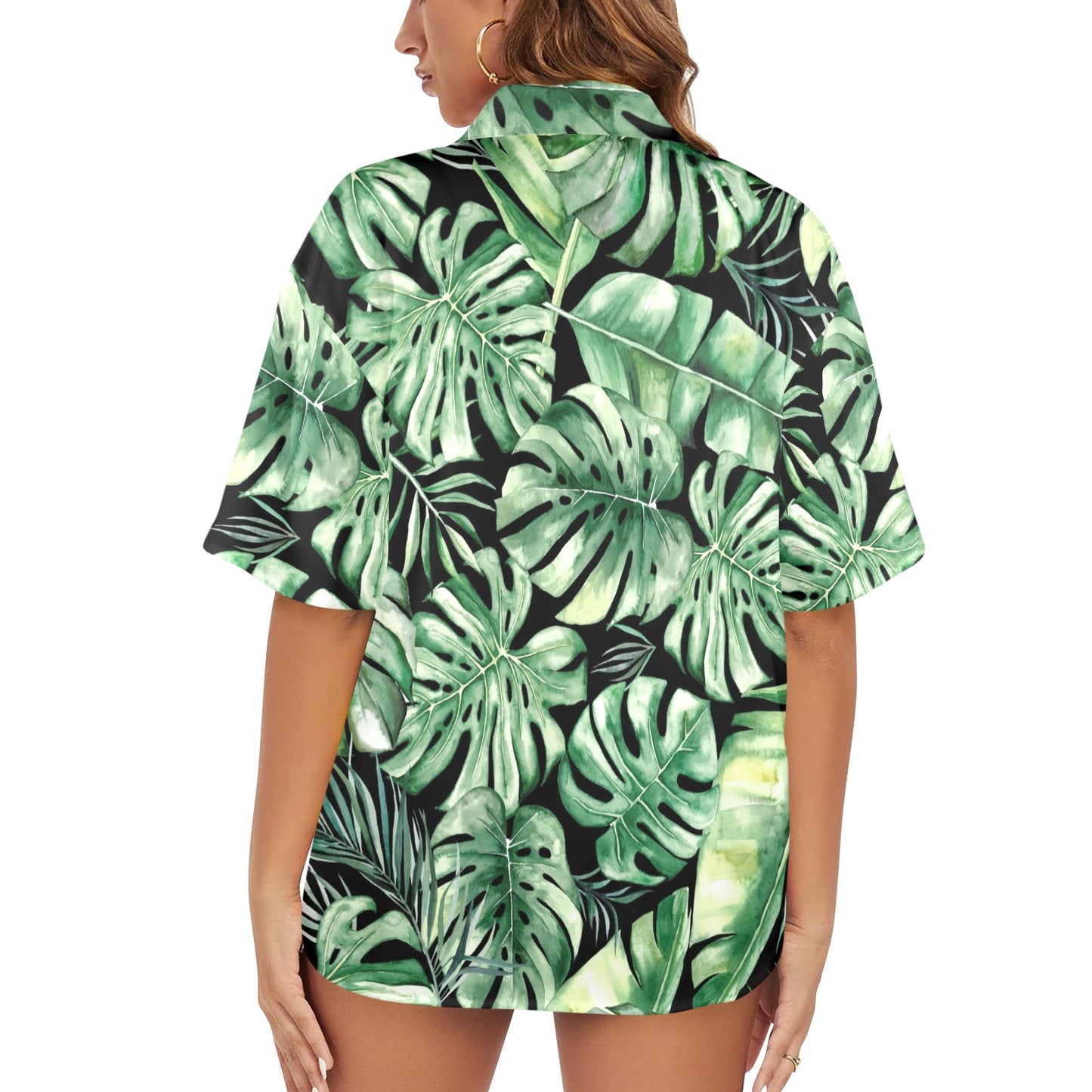 Jungle Leaves - Womens Hawaiian Shirt