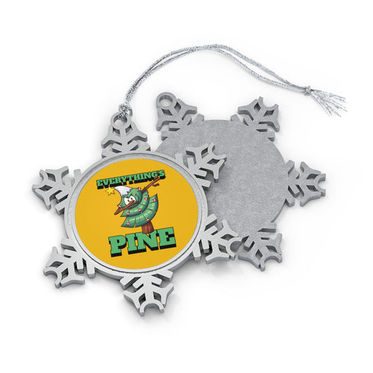 Everything's Pine - Pewter Snowflake Ornament Snowflake One Size Christmas Ornament