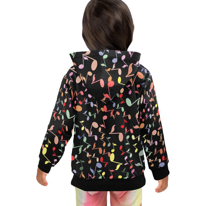 Quavers, Music Notes - Junior Girls Zip up Hoodie