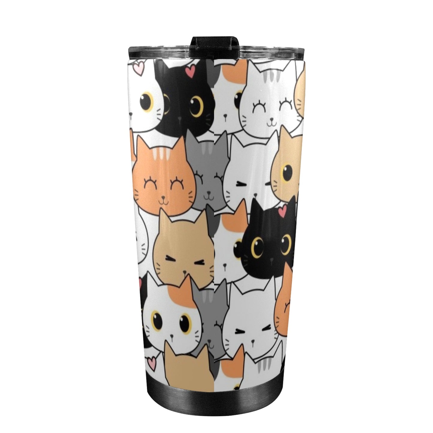 Cute Cartoon Cats - 20oz Travel Mug / Tumbler