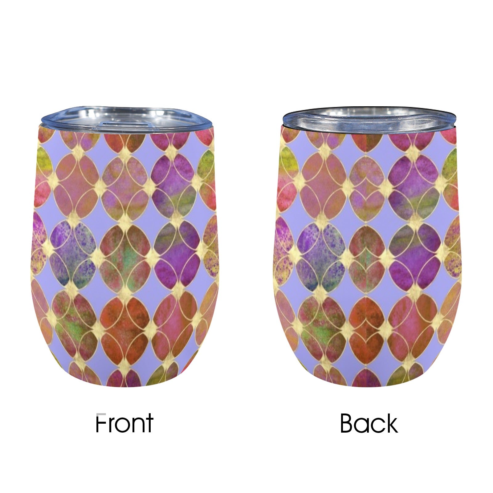 Circle Mosaic - 12oz Wine Tumbler 12oz Wine Tumbler Printed Offshore