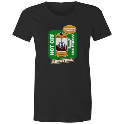 Brewtiful, Coffee Press - Womens T-shirt