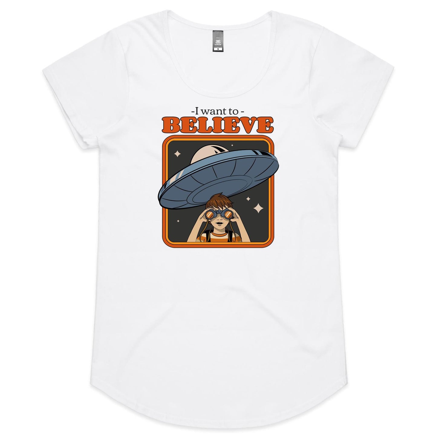 I Want To Believe,  UFO - Womens Scoop Neck T-Shirt