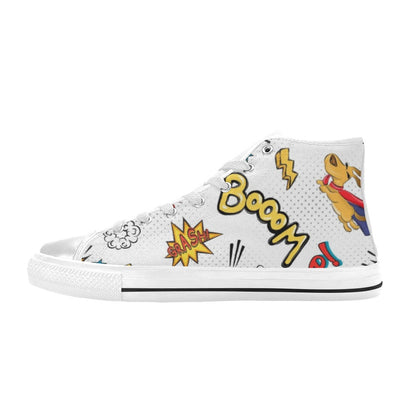 Super Dog - Kids High Top Canvas Shoes