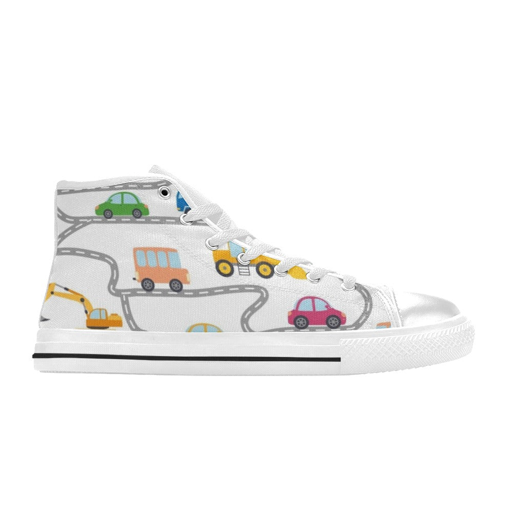 On The Road - Kids' High Top Canvas Shoes