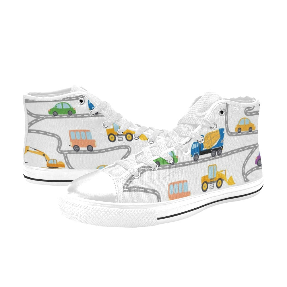 On The Road - Kids' High Top Canvas Shoes