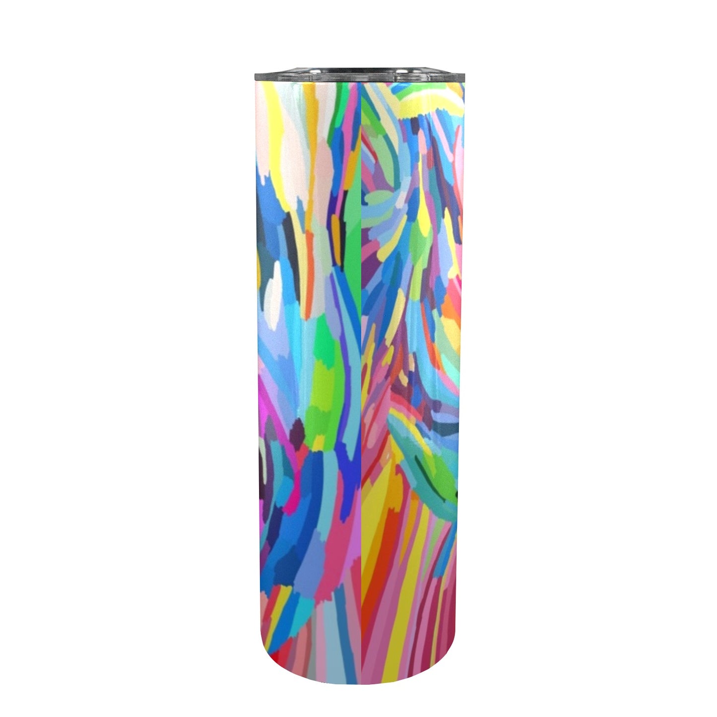 Brushstrokes - 20oz Tall Skinny Tumbler with Lid and Straw