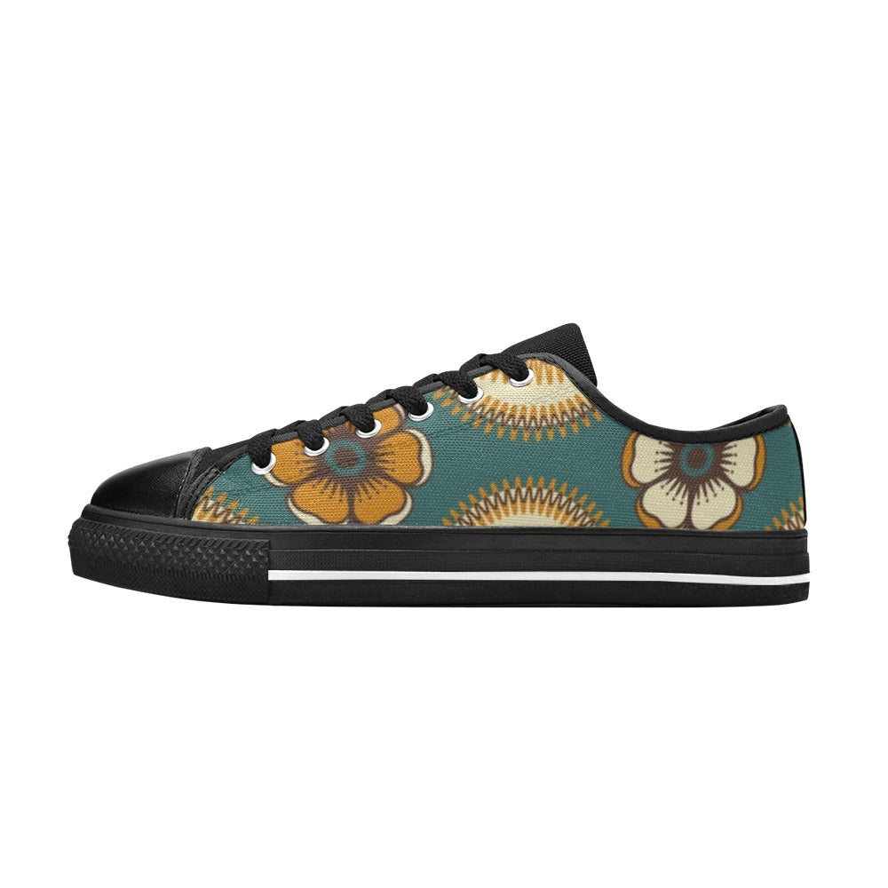 Vintage Floral - Men's Classic Canvas Shoes