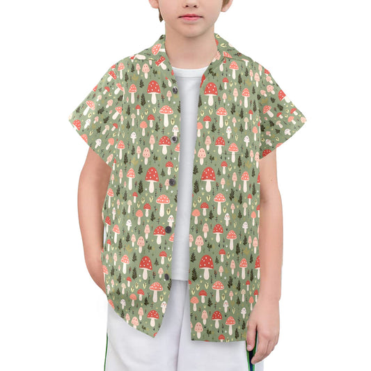 Mushroom Garden - Senior Boys Hawaiian Shirt