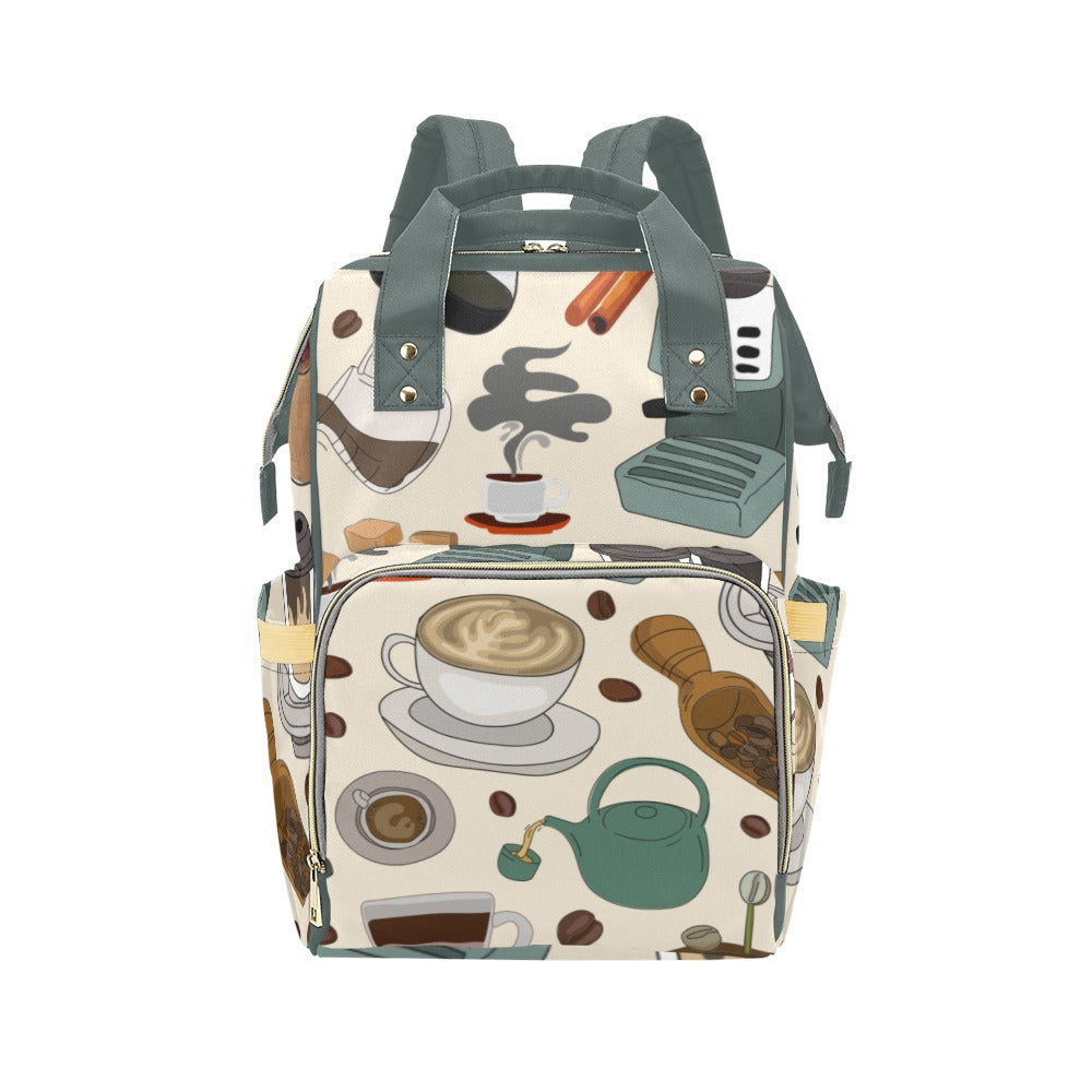 All The Coffee - Multifunction Backpack Multifunction Backpack Coffee