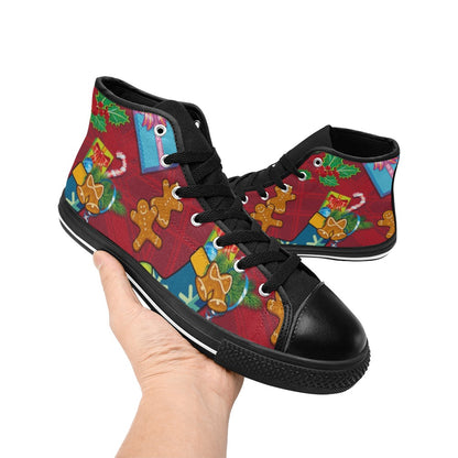 Christmas - Men's High Top Canvas Shoes