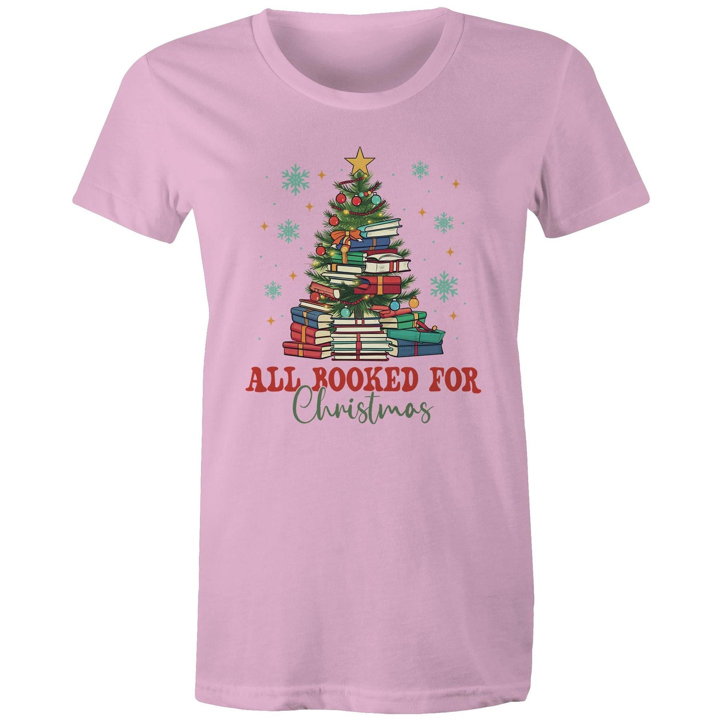 All Booked For Christmas - Womens T-shirt