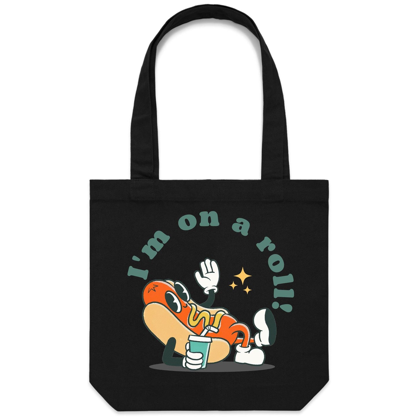 Hotdog, I'm On A Roll - Canvas Tote Bag