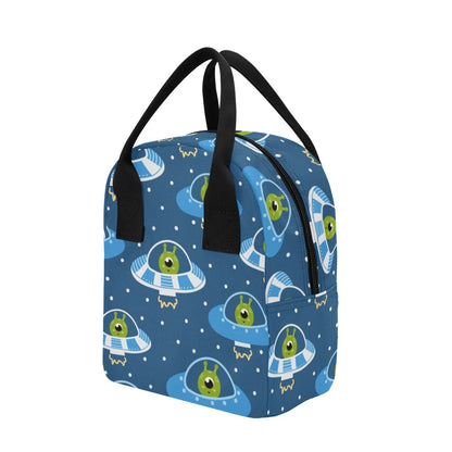 Cute Aliens in UFOs - Lunch Bag