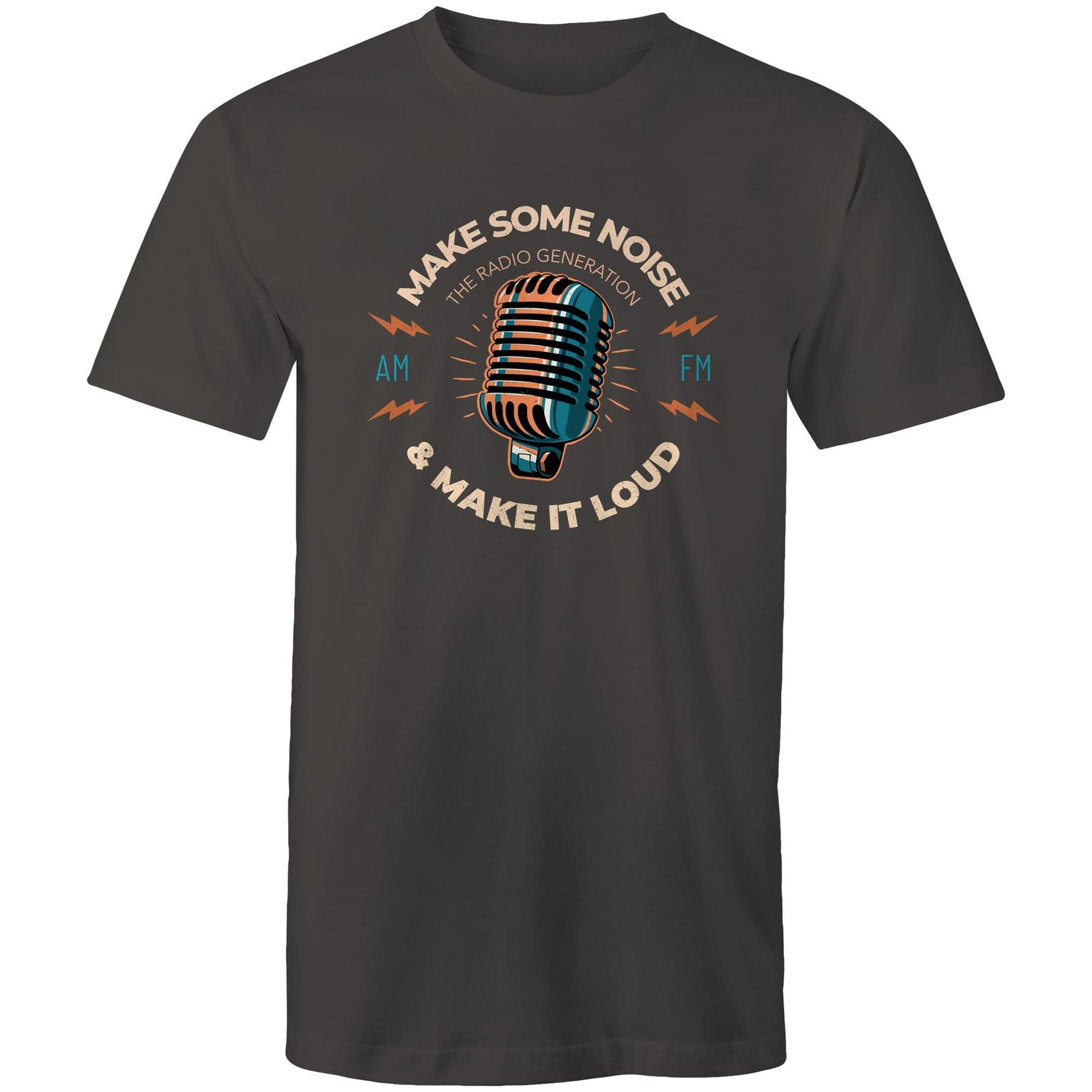Make Some Noise And Make It Loud - Mens T-Shirt Charcoal Mens T-shirt Music