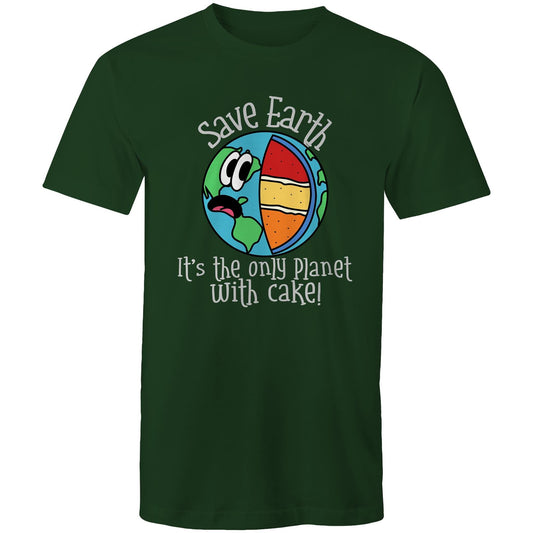 Save Earth, It's The Only Planet With Cake - Mens T-Shirt