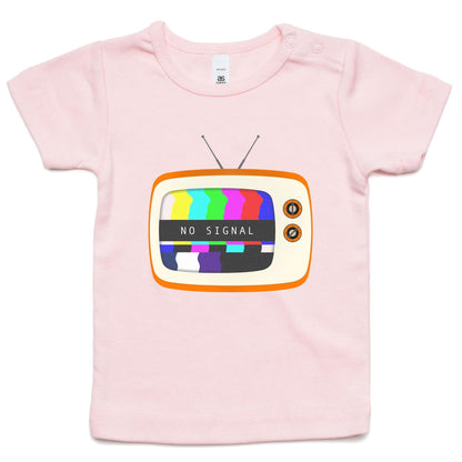 Retro Television, No Signal - Baby T-shirt Pink Baby T-shirt Retro
