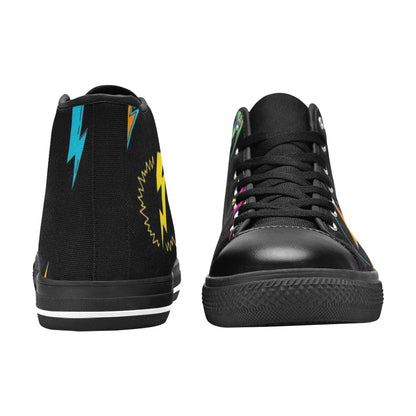 Fun Lightning - Kids High Top Canvas Shoes Kids High Top Canvas Shoes comic Printed Offshore