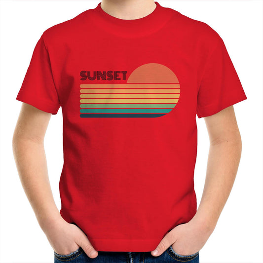 Retro Sunset - Kids Youth T-Shirt