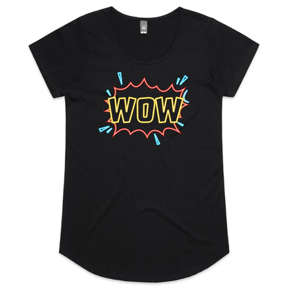 Wow, Comic Book - Womens Scoop Neck T-Shirt